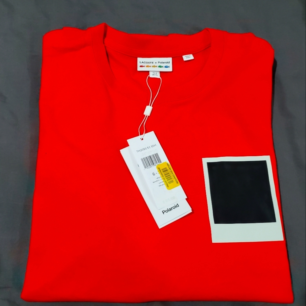 LACOSTE MEN T-SHIRT size XL Red